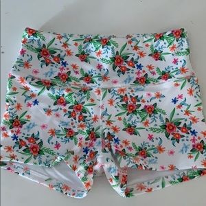 Flare spandex shorts